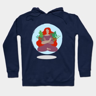 Floating Woman in Yoga Pose Hoodie